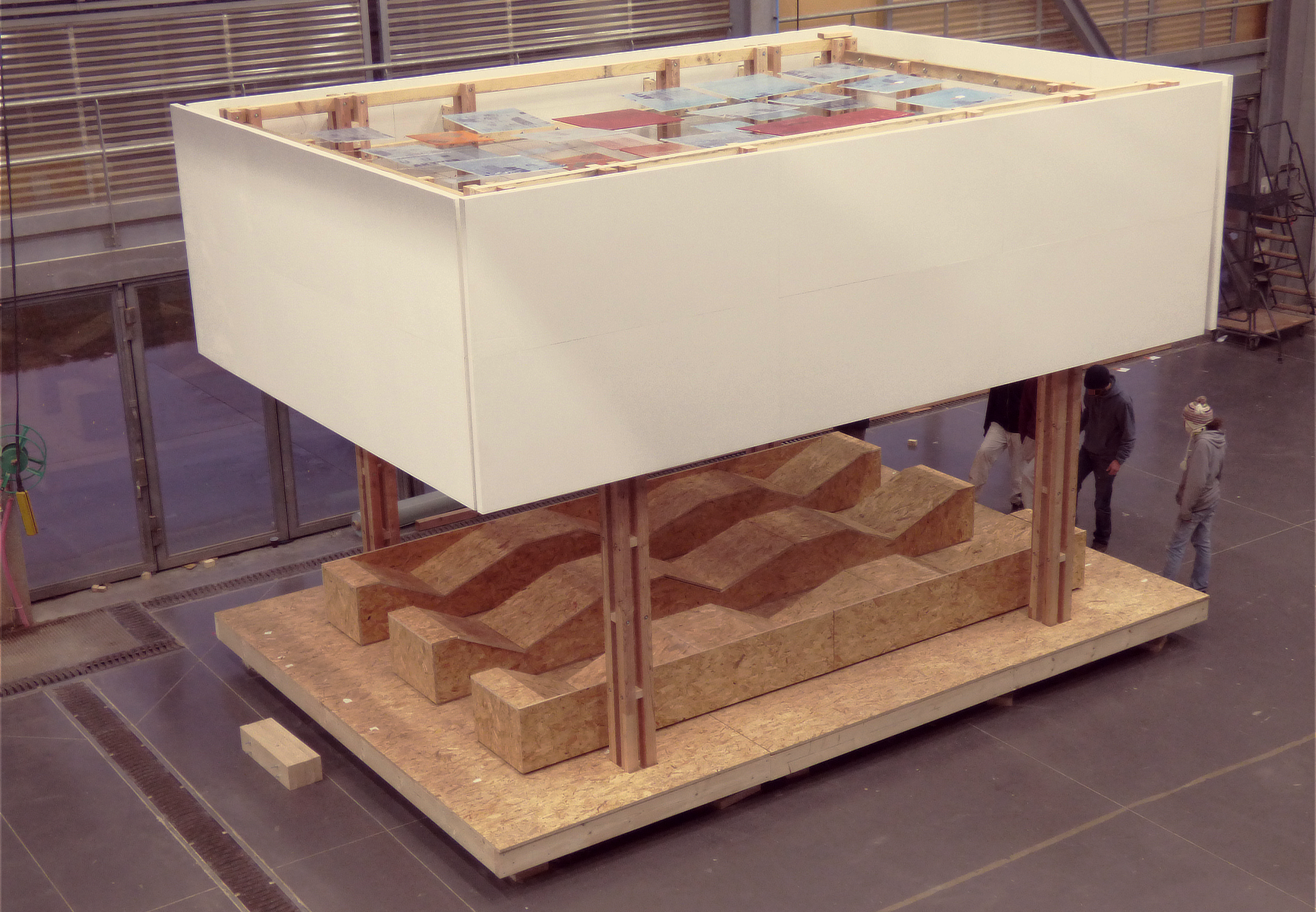 A view of the completed project after assembly in the workshop