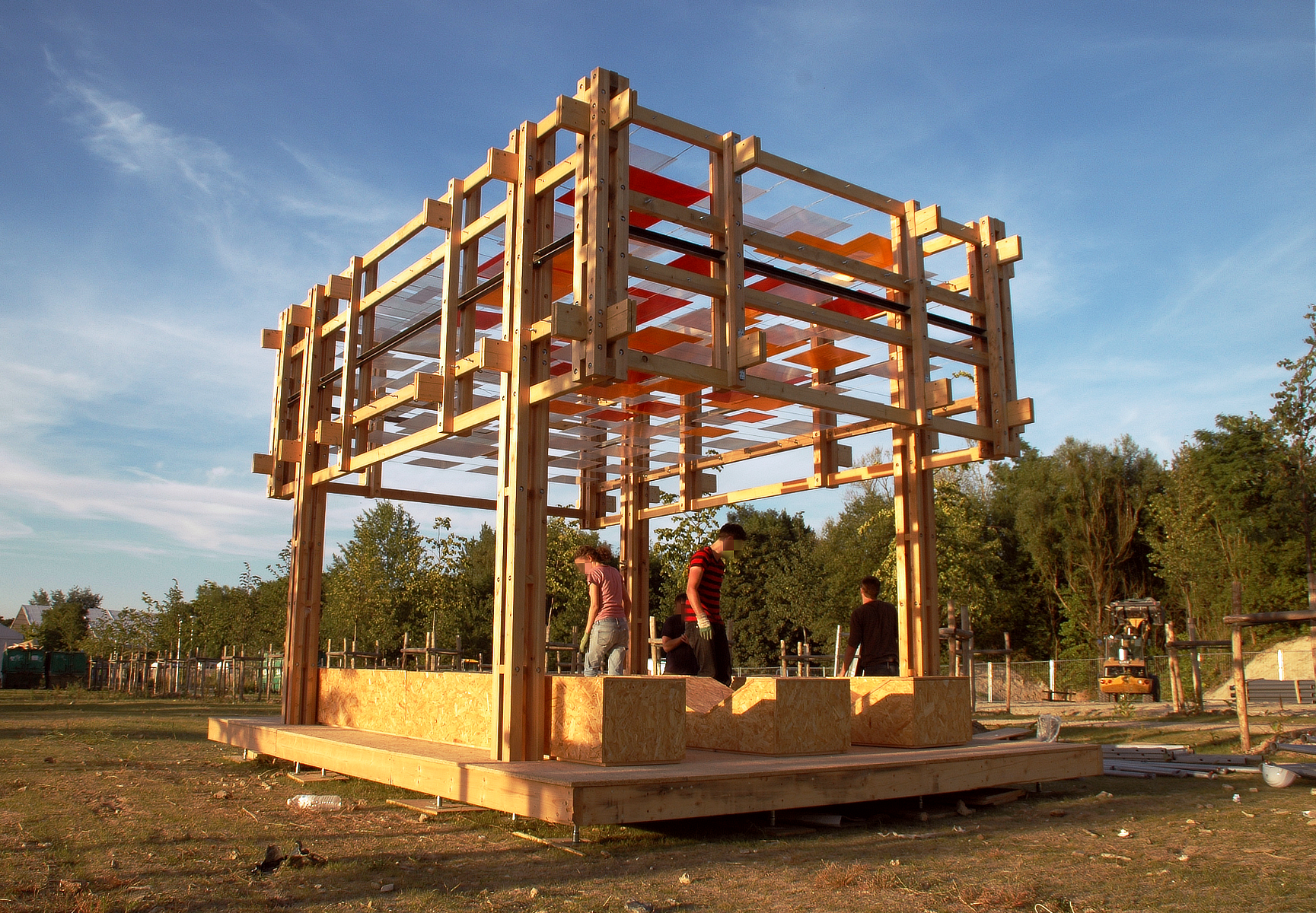 In-progress reconstruction at the final site