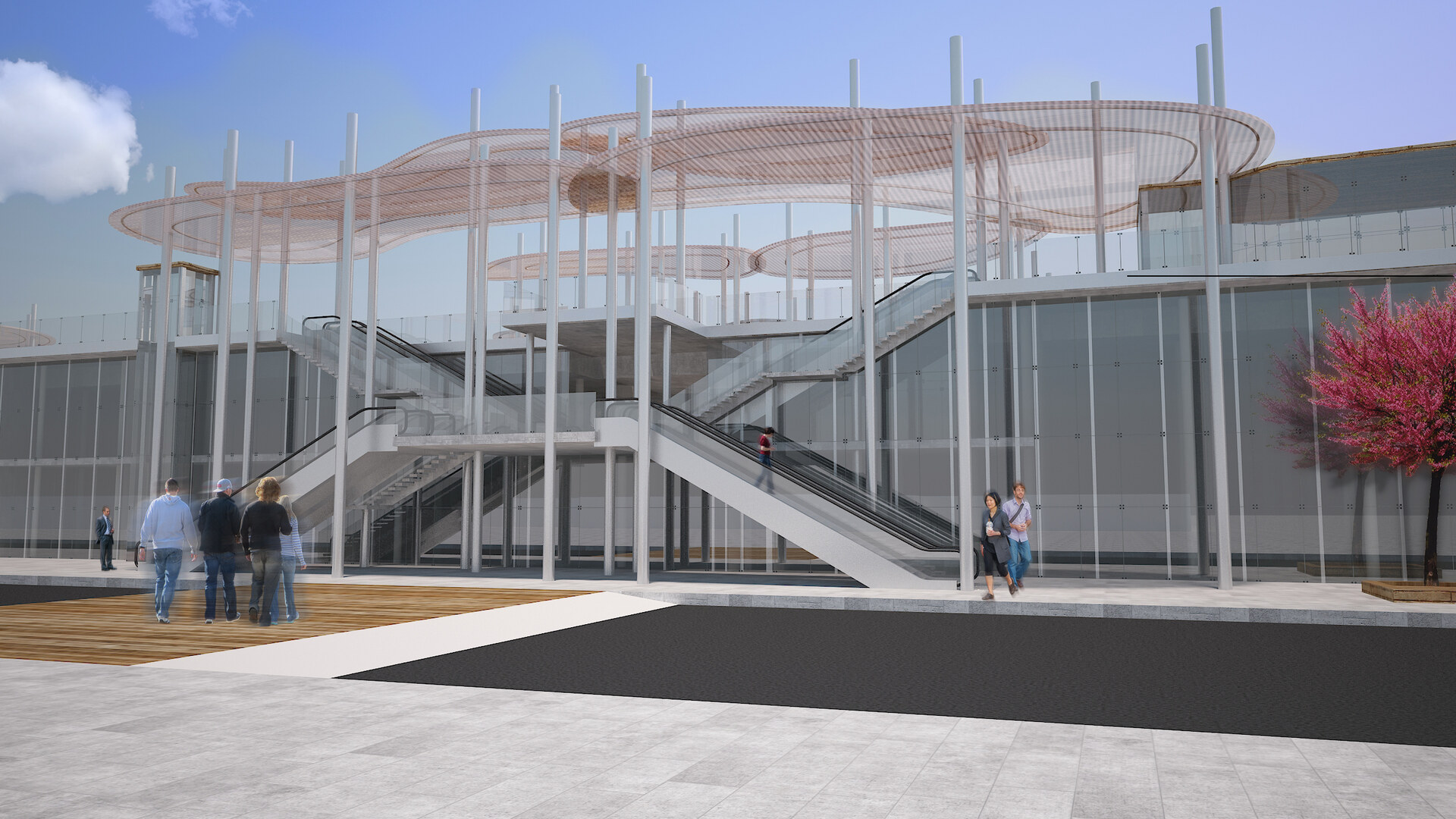 3D view of the main station entrance