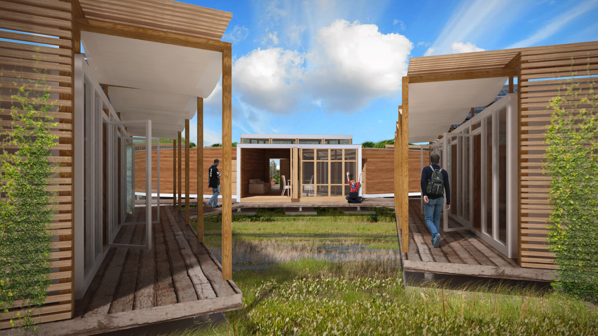 3D view of the private quarters exterior