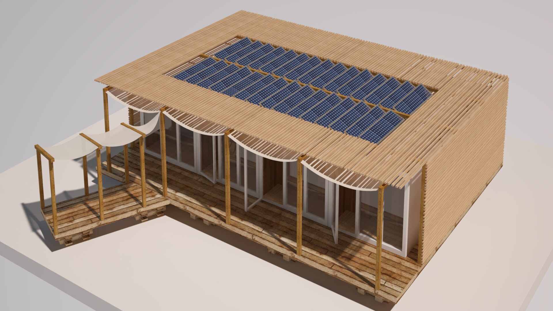 3D rendering of the living quarters