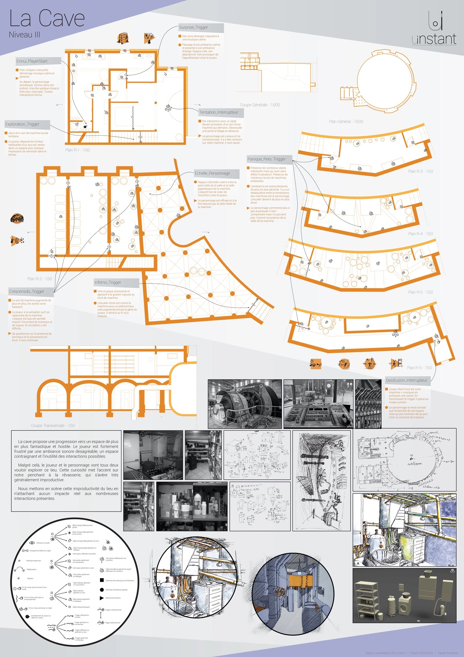 Architectural presentation of the basement level