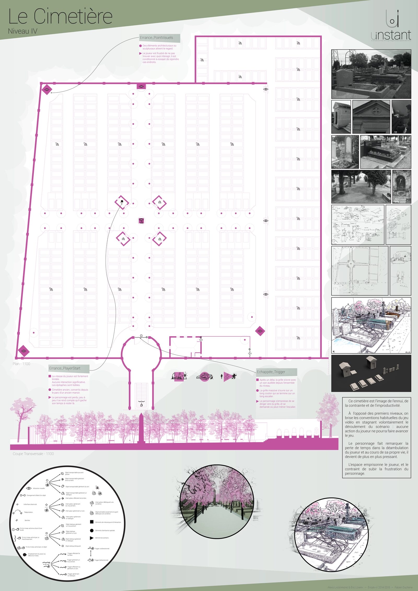 Architectural presentation of the cemetary level