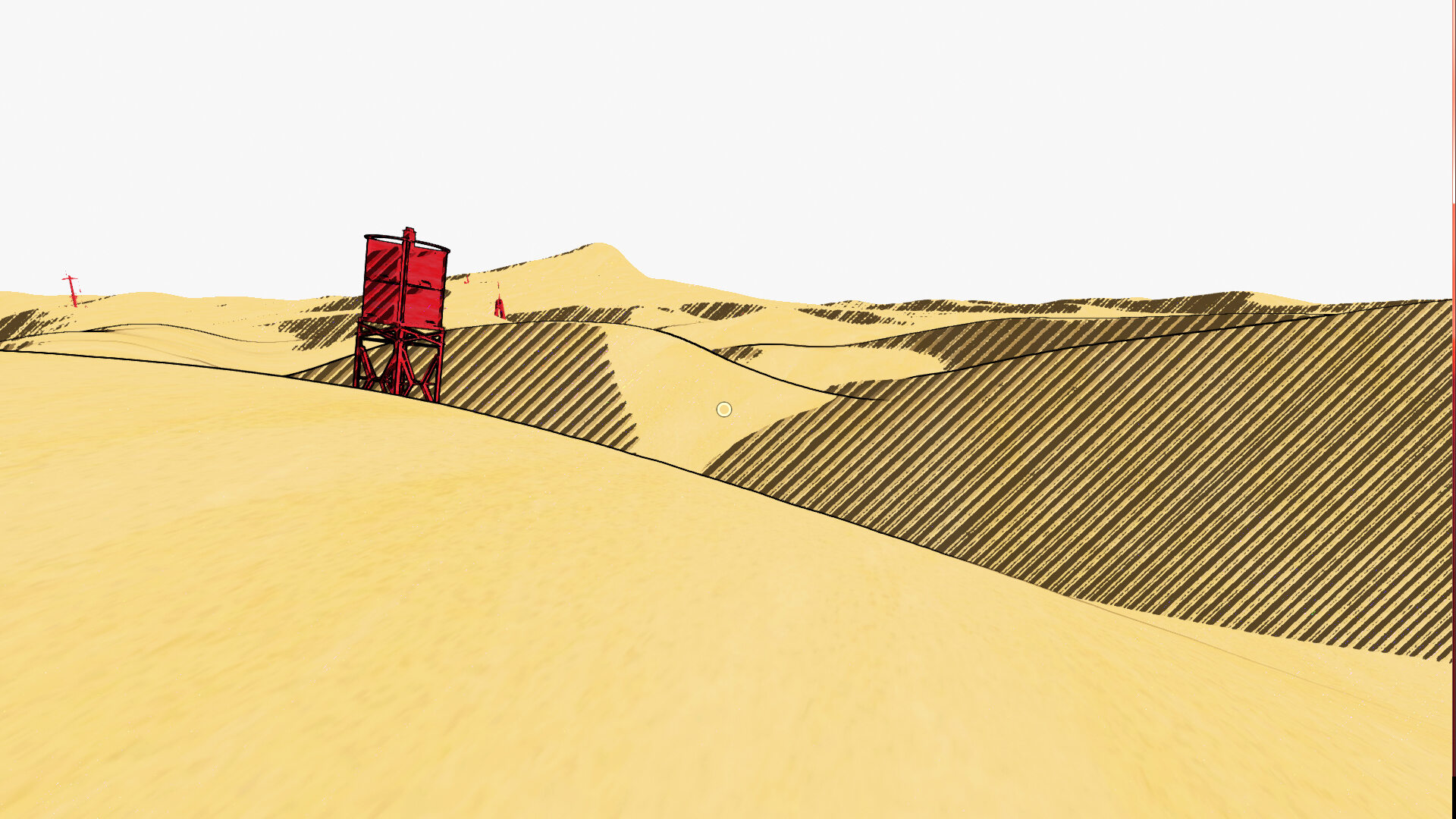 A screenshot of the desert level