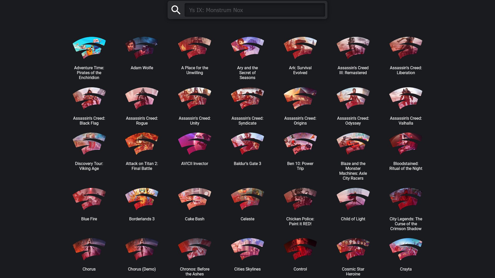Screenshot from the StadiaIcons website