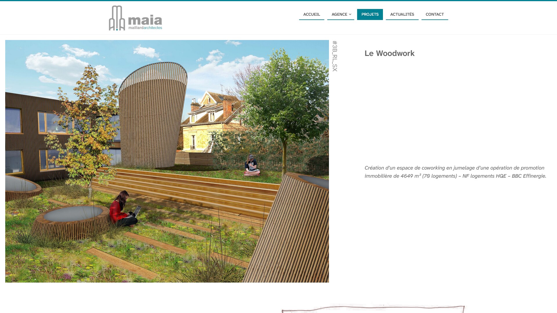 Screenshot of the Maia Architectes homepage