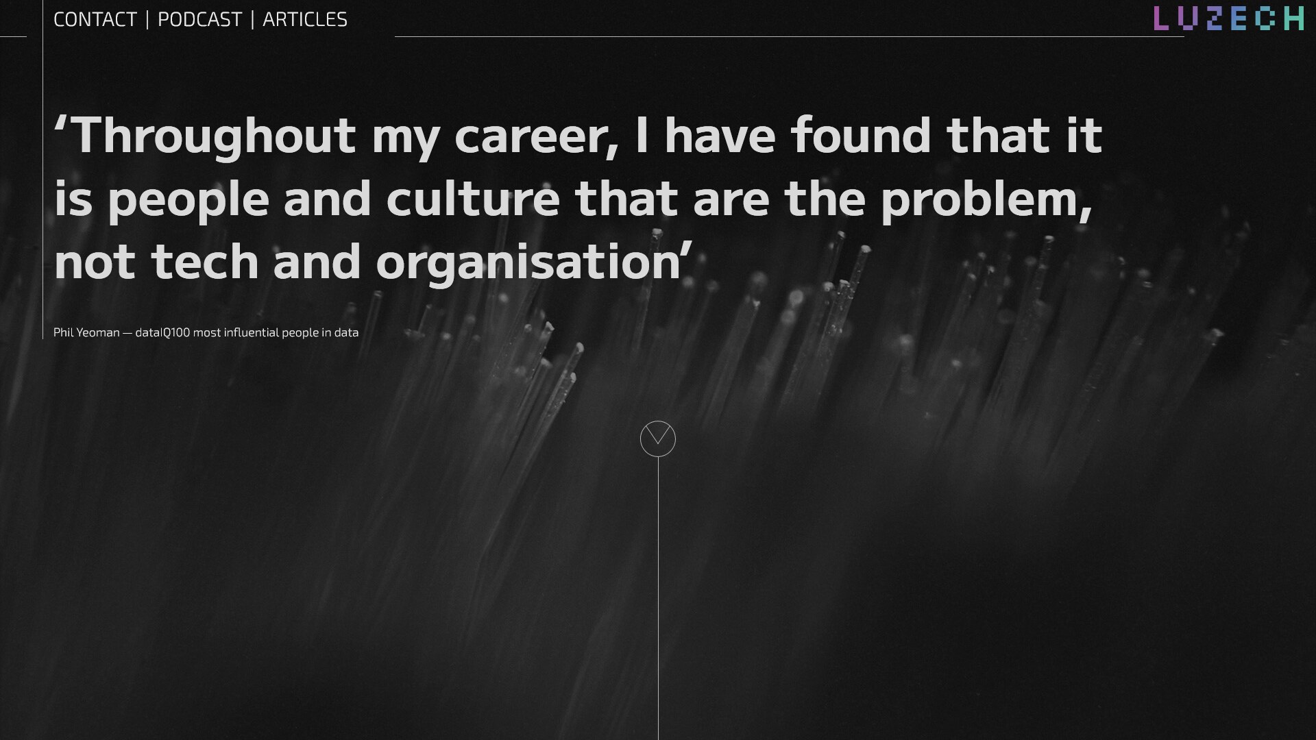 Screenshot of the LUZECH homepage