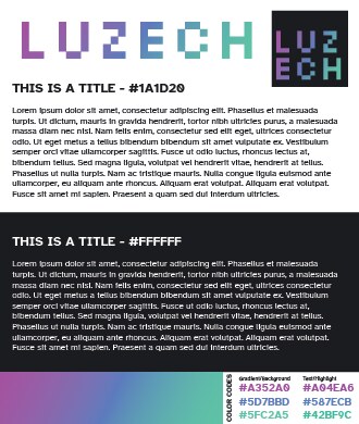Style guide for the LUZECH brand